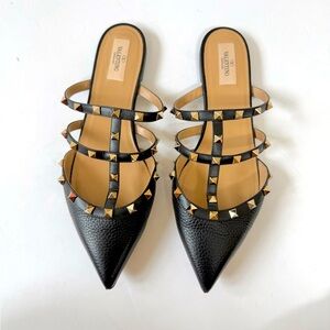 Valentino Garavani Black Studded Mules sz40.5